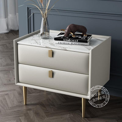 Installation-free Bedside Table Light Luxury Style Simple Modern Mini Bedroom White 40cm Nordic