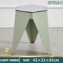 【BUY 3 GET 1 FREE】Stackable Small Stool Durable Solid Color Plastic Stool Thickened Dining Chair