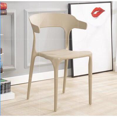 Dining Chair Stackable Chair Simple Horn Chair Thickened With Backrest Plastic Chair Home Dining