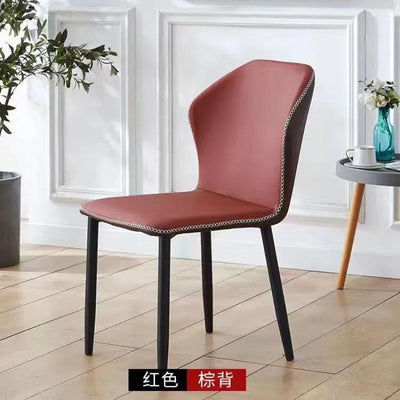 Dining Chair Home Nordic Leather Iron Chair Backrest Stool Hotel Restaurant Chair-005.SG