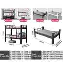 Double Decker Bed Stainless Steel Single Bed Frame High Load-bearing Installation Bunk Bed Free Bed