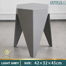 【BUY 3 GET 1 FREE】Stackable Small Stool Durable Solid Color Plastic Stool Thickened Dining Chair