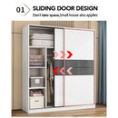 Kinbolee Wardrobe Sliding Door Nordic Wardrobe Multi-smell Wardrobe Sliding Door