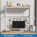 Desktop Shelf Desk Pegboard Wall Shelf Desktop With Grid Multi-layer Shelves Home Students Computer