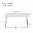 SENBIJU Marble Dining Table Modern Minimalist Household Small Apartment Scratch And High