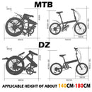 Hito Foldable Bike SHIMANO Foldable Bicycle High Carbon Steel Frame Folding Bike Disc Brake Folding