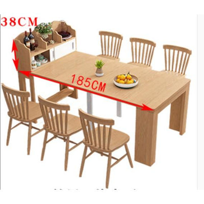 SENBIJU Dinning Table With Telescopic Folding Chair Wooden Multi-functional Household Small