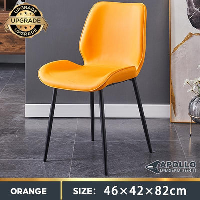 APOLLO PU Leather Dining Chair / Waterproof Designer Dining Chair / Wear-resistan Luxury Soft