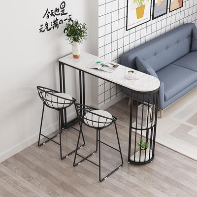 JUZHUXUAN marble Nordic slate bar table home simple modern light luxury living room against the wall