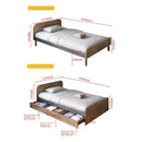 Single Bed Storage Bed 1.2m/1.5m Small Apartment Simple Modern Economic Storage Nordic Wind Bed