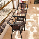 Mingran furniture rattan chair three piece set balcony small table chair tea table chair combination