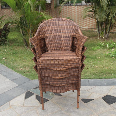 Furniture Outdoor Tables And Set Chairs Three Leisure Pieces Garden Rattan Balcony Table Chair