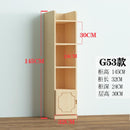 Book Shelf Solid Wood Bookshelf Cabinet Modern Simple Floor Bookcase Shelf Log Pine With Door Bay