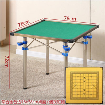 Folding Mahjong Table Multifunctional Table Chess And Card Dual Purpose Stainless Steel Leg Folding