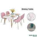 SENBIJU European Light Marble Household Small Family Tables and Chairs Combination Modern Simple