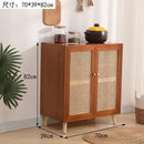 GC Kitchen Cabinet Storage Rattan Cabinet Solid Wood Household Wall Integrated Rattan Cabinet