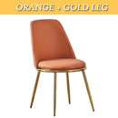 DF Nordic Dining Chair Gold Dining Chair Leather Leisure Chair Hotel Chair