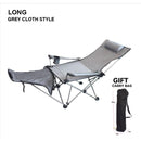 WONZOM Outdoor Foldable Chair Casual Portable Field Camping Chair Arm Chair Recliner Lounge Chair