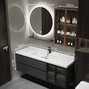 LAL Modern Simple Bathroom Cabinet Bathroom Ceramic Integrated Washstand, Wash Face Light Luxury