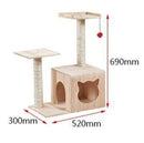 Large and Medium-sized Solid Wood Sisal Climbing Cat's Nest Wooden Four Seasons Universal Scratch