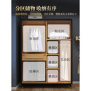 Zxd Rattan Woven Wardrobe Solid Wood Japanese Simple Storage Cabinet Two Door Wardrobe B & B Family