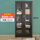 LAL Bookcase Bookshelf Cabinet Combination Office Solid Wood Filing Cabinet With Lock Glass Door