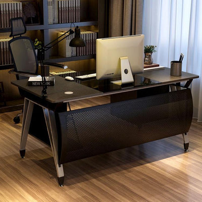 Boss desk single large class director tempered glass computer manager modern minimalist book table