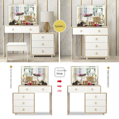 SENBIJU Internet Dresser Bedroom Modern Simple Celebrity Ins Style Makeup Table Small Apartment