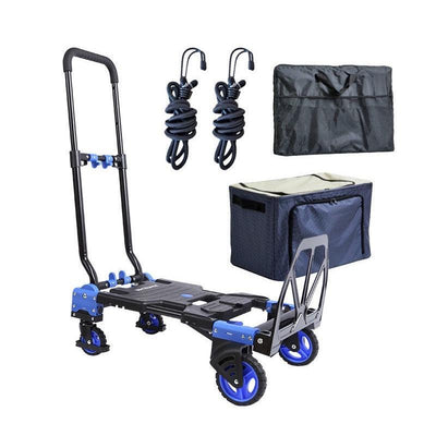 Household Foldable Trolley Big Capacity Multifunction Cart Loading 150kg Platform Trolley Can Adjust