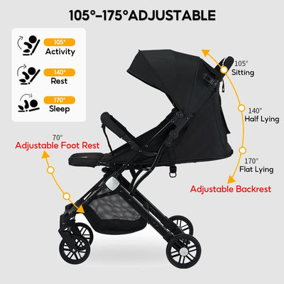 OSAD Baby Stroller Foldable Kids Travel Stroller Lightweight Compact Pram