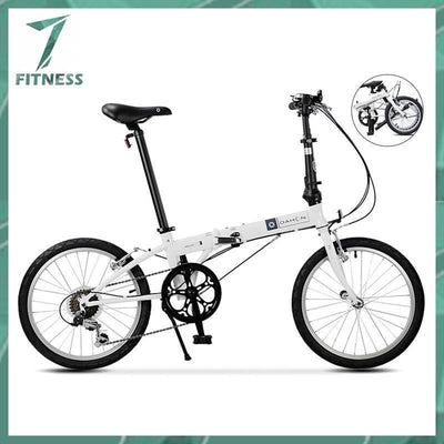 SEVEN Dahon D6 Folding Bicycle 20 Inch 6-speed Variable Speed Bicycle Ultra-light Portable Bicycle