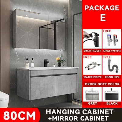 Zcm Bathroom Cabinet Washbasin Cabinet Combination Bathroom Modern Simple Washbasin Washstand Mirror