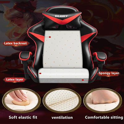 Gaming Chair Comfortable Nylon Foot With Footrest Office Chair Computer Chair E-sports Chair