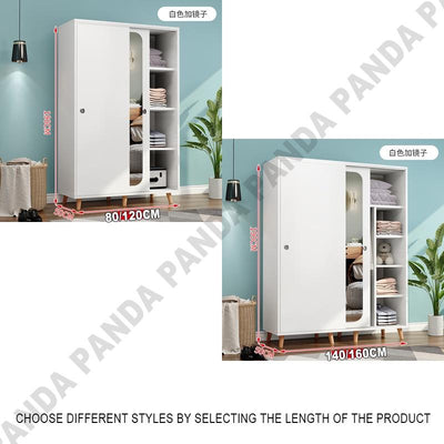 Wardrobe Whit Mirror Sliding Wardrobe Bedroom Dressing Mirror Wardrobe Storage Cabinet