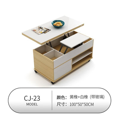 【Free Shipping】Lifting Coffee Table Dining Table Dual-use Small Apartment Living Room Home Modern