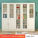 Bookcase Combination Simple Modern Living Room with Door Cabinet Glass Door Bookcase Economical