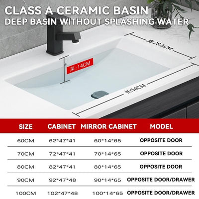 Zcm Bathroom Cabinet Washbasin Cabinet Combination Bathroom Modern Simple Washbasin Washstand Mirror