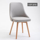 Nordic Dining Home Simple Backrest Stool Solid Wood Desk Makeup Girls' Cute Bedroom Writing Chair