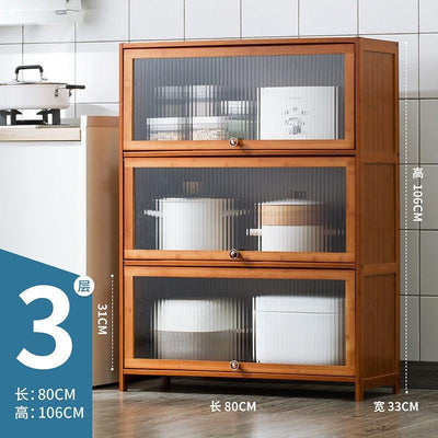 GUJIA Kitchen Cabinet Storage Cabinet Multi-layer Floor Shelf Multifunctional Cupboard Cabinet