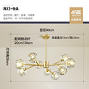 HJFA Living Simple Modern Bedroom Dining Room Crystal Glass Chandelier Magic Bean Light Luxury