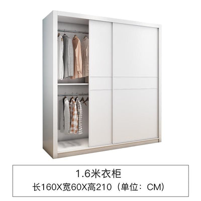 (YOOKE) Wardrobe modern simple household bedroom sliding door wardrobe small family sliding door