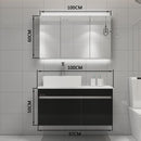 SENBIJU Nordic Combination Stainless Steel Cabinet Modern Minimalist Wash Face Lavatory Basin