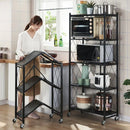 Foldable Kitchen Rack kitchen Organiser Multi-layer Pot Rack Microwave Rack/oven Storage Rack/toast