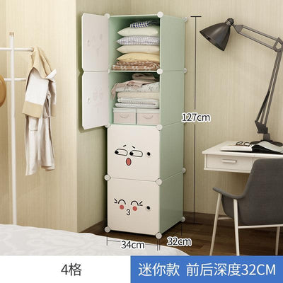 Simple Wardrobe PVC Plastic Bedroom Environmental Wardrobe Dormitory Wardrobe Organiser