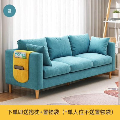 YOOKE Fabric Sofa Nordic Small Apartment Simple Sofa Small Living Room Double Sofa 2 Seaters 3