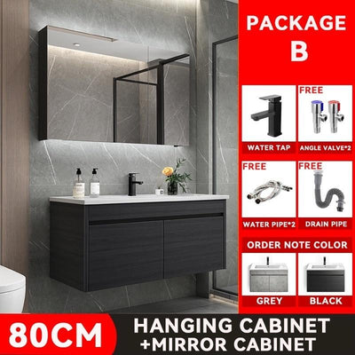 Zcm Bathroom Cabinet Washbasin Cabinet Combination Bathroom Modern Simple Washbasin Washstand Mirror