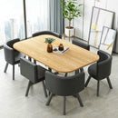 Nordic 1 Table And 6 Chairs Marble Dining Table Combination Home/ Small Apartment Office Conference