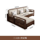 AUSITUR Sofa Living Room Solid Wood Sofa Winter And Summer Dual-use New Chinese Chaise Sofa Set