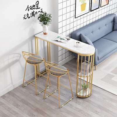 JUZHUXUAN marble Nordic slate bar table home simple modern light luxury living room against the wall