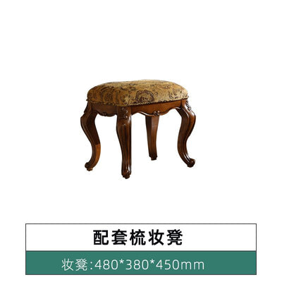 【Ready Stock】American Country Dressing Table Solid Wood Dressing Table with Mirror Bedroom Light